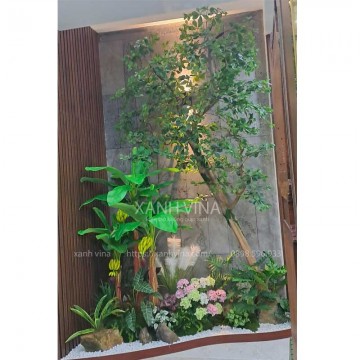 Tiểu cảnh cây giả tại Lê Trọng Tấn Hà Đông